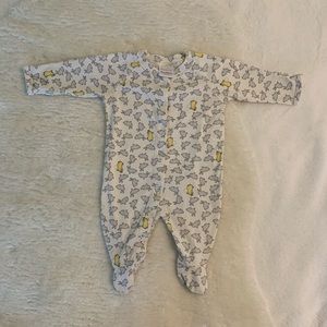 Hanna Andersson Bunny Print Snap Footie - 0-3M